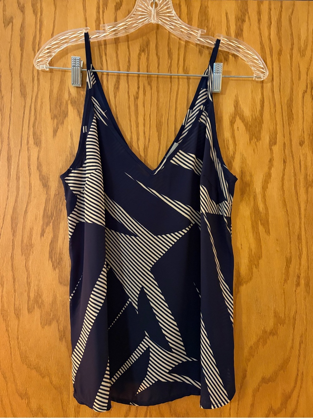 Allison Joy Navy & Cream V-Neck Strappy Camisole